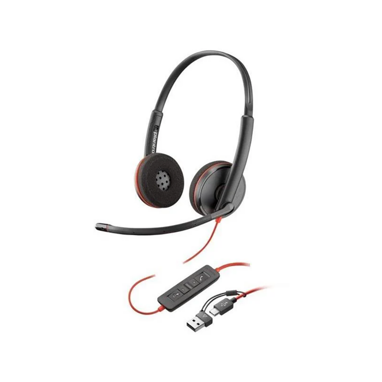 HP Poly Blackwire 3220 USB-C Wired Black Headset 8X228AA