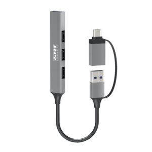 Port Connect USB-C to 4-Port USB-A Hub