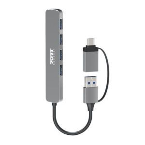 Port Connect USB-C to 4-Port USB-A 3.0 Hub