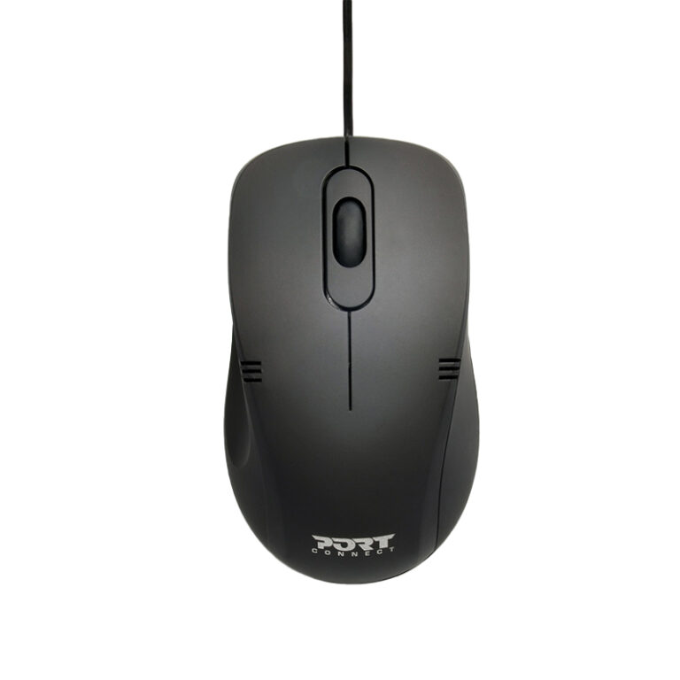 Port Professional Wired Black Mouse USB 1000 DPI
