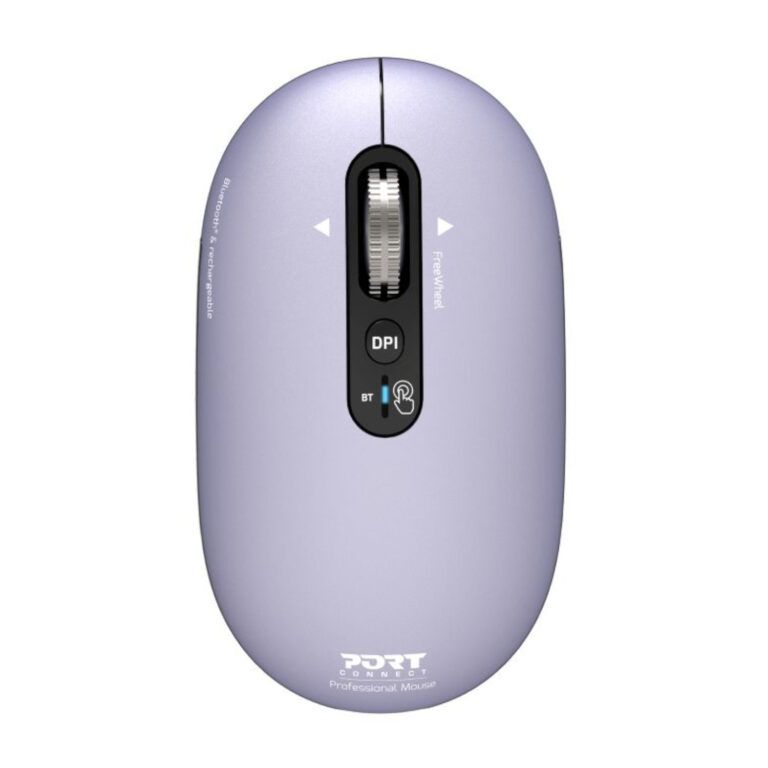 Port Connect PURE MAC Rechargeable Wireless & Bluetooth Mouse - Iris