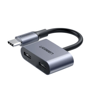 USB-C dual audio and charging adapter