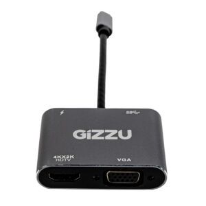 Gizzu 4-in-1 Type-C Hub with HDMI, VGA & USB 3.0