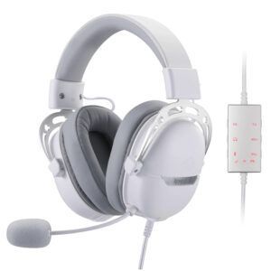 Redragon AURORA Over-Ear Gaming Headset - White
