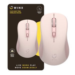WINX CLICK Easy 1600DPI Wireless Mouse - Pink