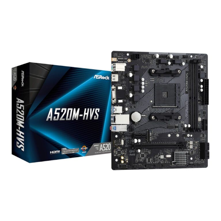 ASRock A520M-HVS AM4 Micro-ATX Motherboard