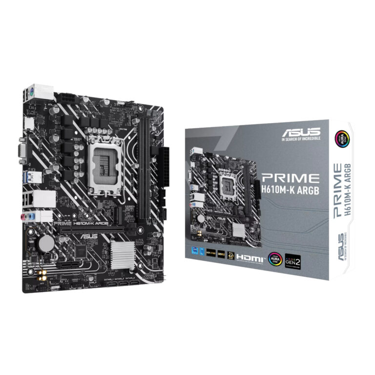 ASUS PRIME H610M-K ARGB LGA1700 DDR5 M-ATX Motherboard