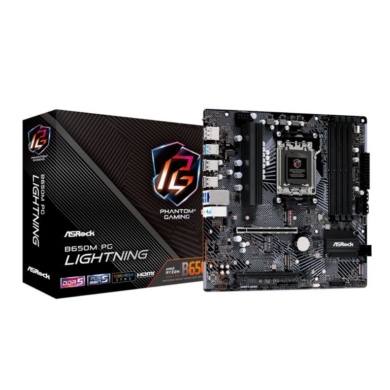 ASRock B650M PG Lightning AM5 Micro ATX Motherboard
