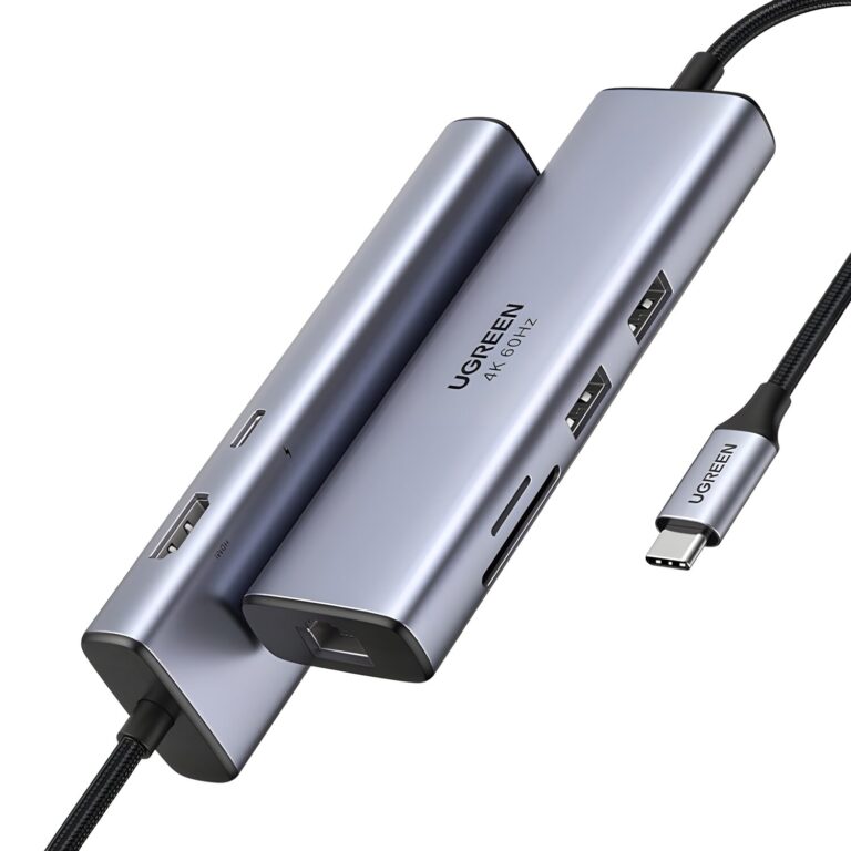 UGREEN Revodok 7-in-1 Type-C Hub, 4K HDMI, PD, Ethernet