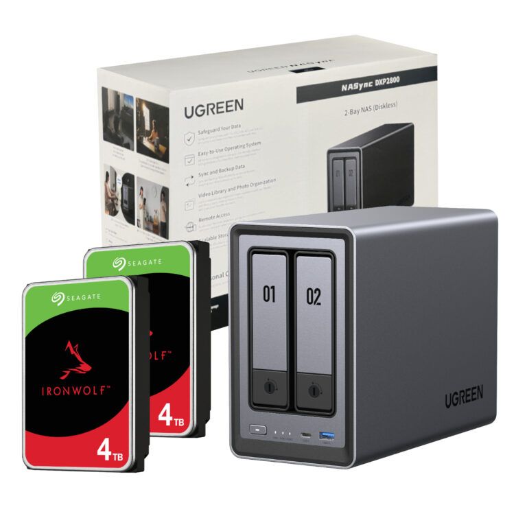 UGreen NASync DXP2800 2-Bay NAS Bundle 8TB
