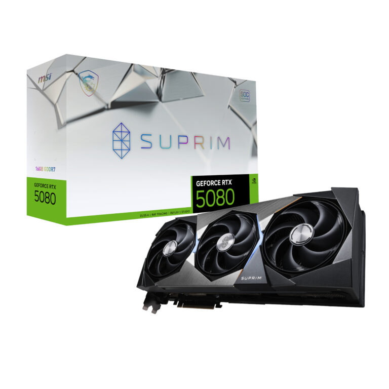 MSI GeForce RTX 5080 SUPRIM SOC 16GB Graphics Card