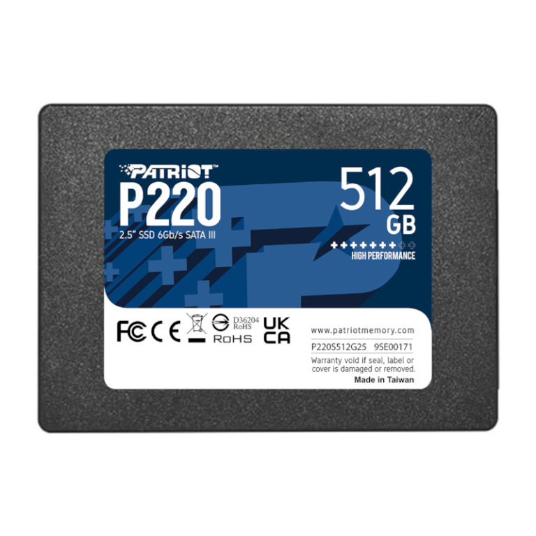 Patriot P220 512GB 2.5" SATA SSD