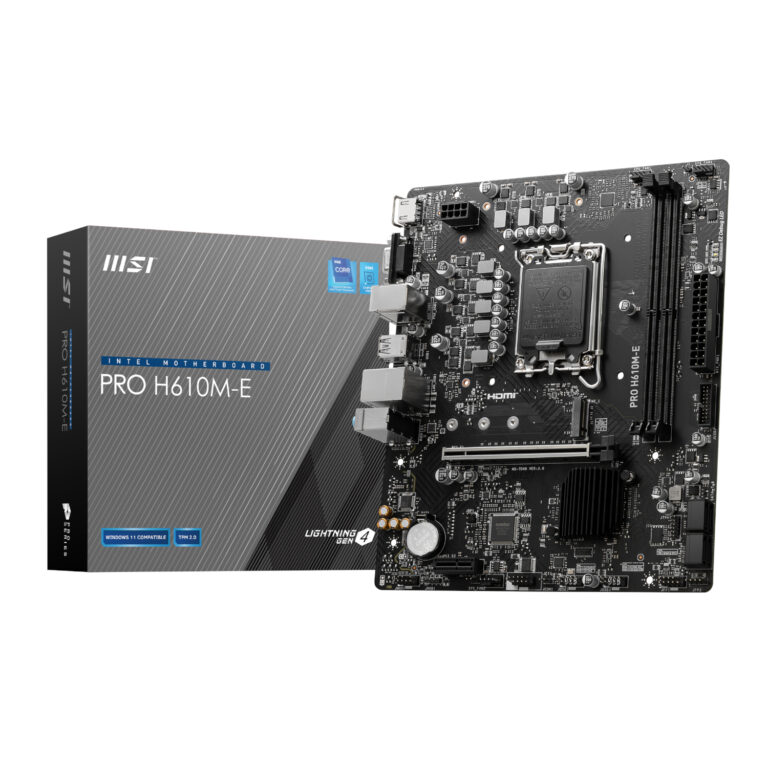 MSI PRO H610M-E DDR5 LGA1700 mATX Motherboard