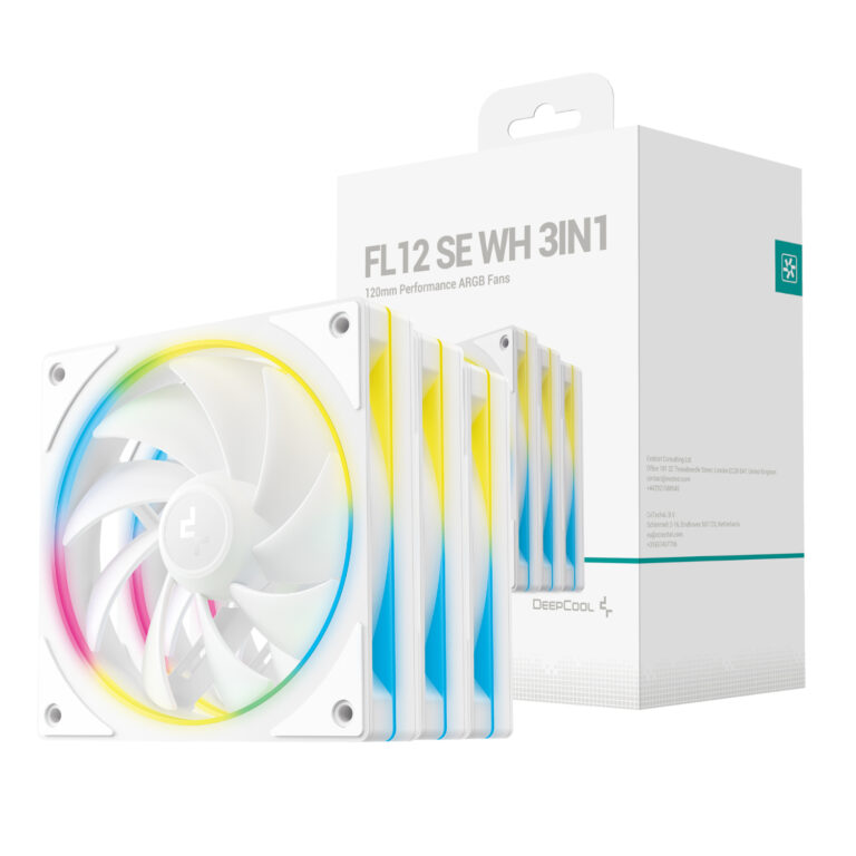 DeepCool FL12 SE 3-in-1 ARGB 120mm Fan Pack - White