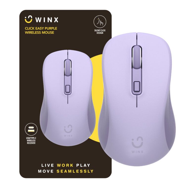 WINX CLICK Easy 1600DPI Wireless Mouse - Purple