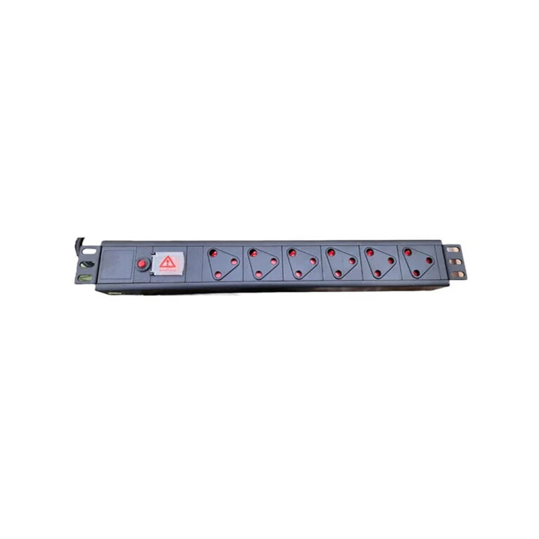 Zone 6-Way Metal Hard Wire PDU Black 2M