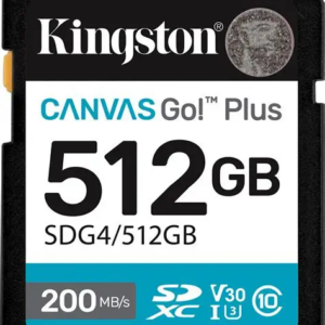 Kingston 512GB SDXC Canvas Go Plus Gen4 SD Card