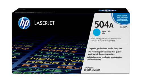 HP 504A Cyan Toner Cartridge CE251A