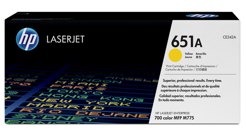 HP 651A Yellow Toner Cartridge CE342A