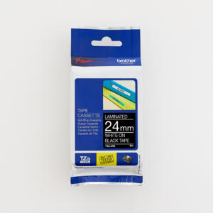 Brother 24mm White on Black Laminated Tape