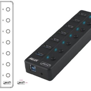 Mecer USB 3.1 7-Port External Hub 5Gbps