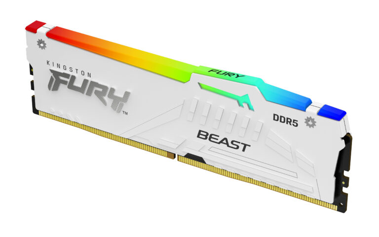 Kingston FURY Beast 16GB DDR5 5600MT/s CL36 White RGB EXPO