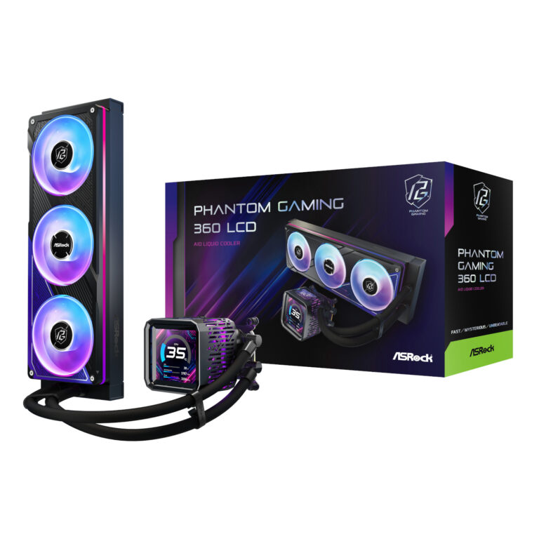 ASRock Phantom Gaming 360 LCD 360mm AIO Cooler - Black