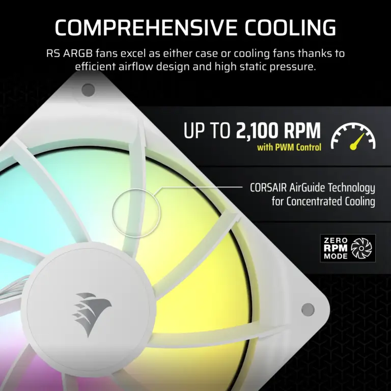 Corsair RS120 ARGB 120mm PWM Fan White
