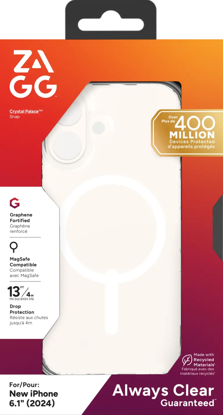 ZAGG Crystal Palace Snap Clear Case for iPhone 16