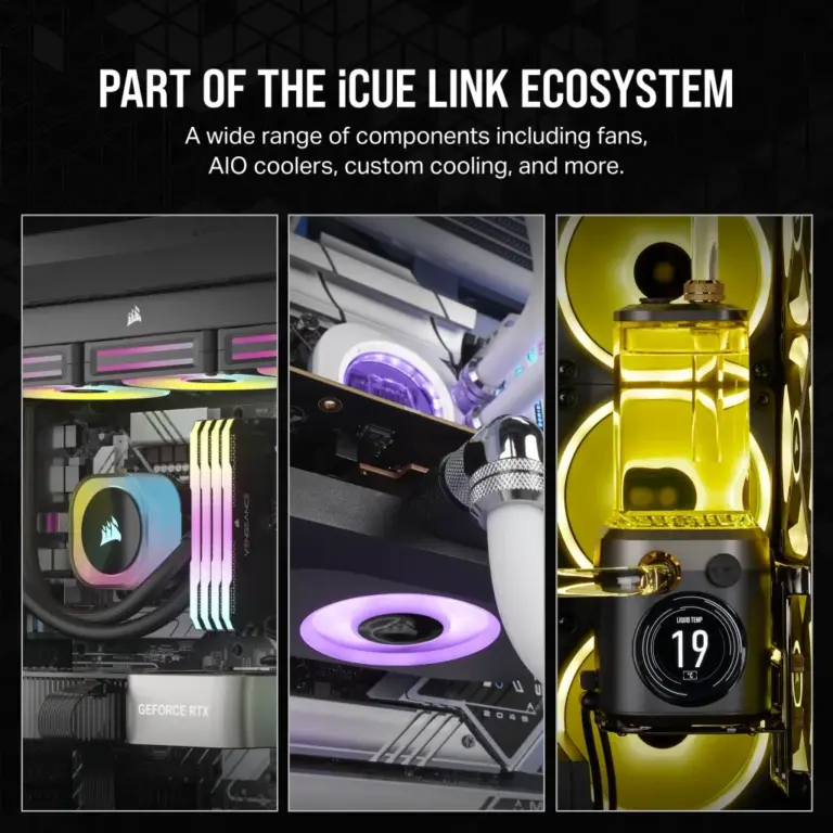 Corsair iCUE LINK RX140 RGB 140mm PWM Twin Starter Kit - White