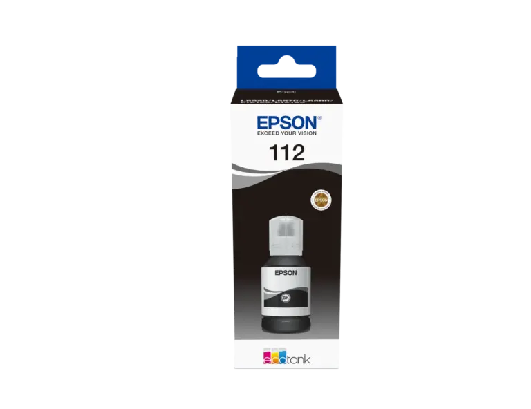 Epson 112 Pigment Black EcoTank Ink Bottle 127ml